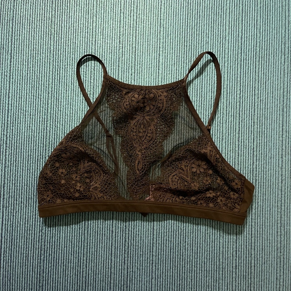 Victoria Secret green high neck Bralette